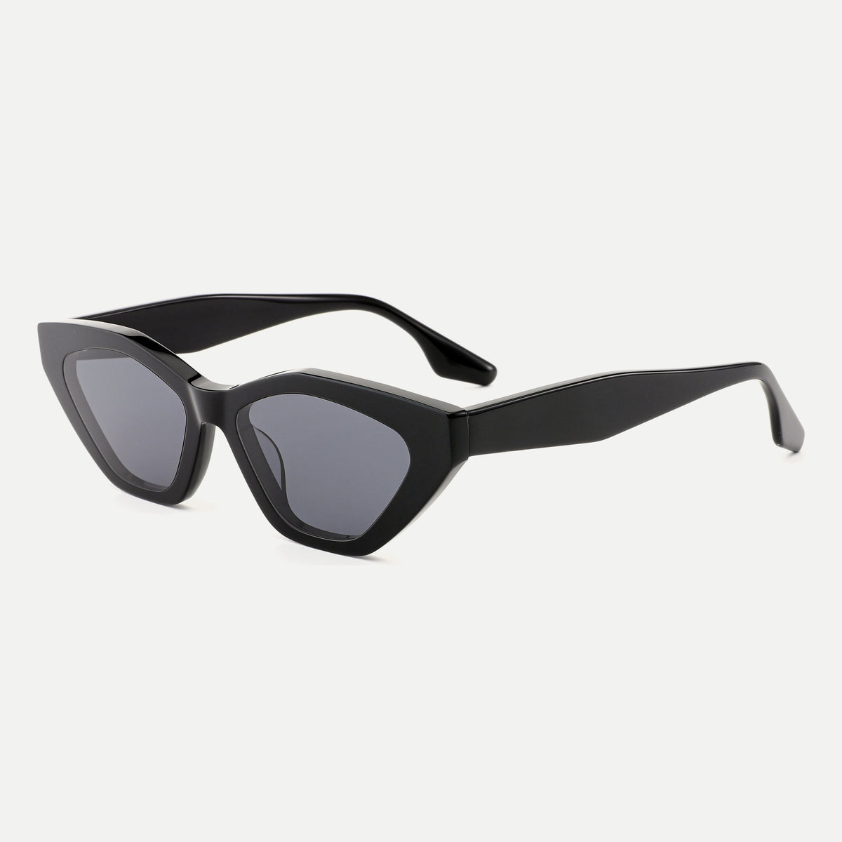 Vega sunglasses - Black / Smoke - 45-degree view