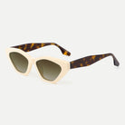 Vega sunglasses - Ivory Tortoise / Olive - 45-degree view
