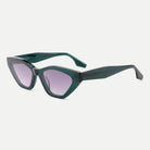 Vega sunglasses - Forest Green / Lilac - 45-degree view