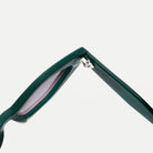 Vega sunglasses - Forest Green / Lilac - hinge detail
