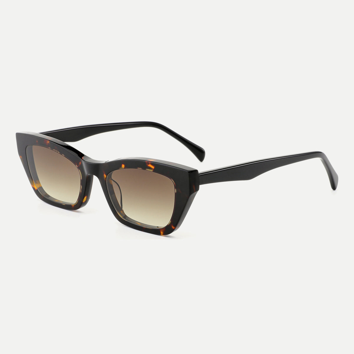 Lyra sunglasses - Dark Tortoise / Brown Gradient - 45-degree view
