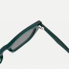 Lyra sunglasses - Forest Green / Smoke Gradient - hinge detail