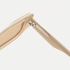 Zora sunglasses - Crystal Champagne / Amber - hinge detail