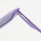 Zora sunglasses - Crystal Lavender / Smoke - hinge detail