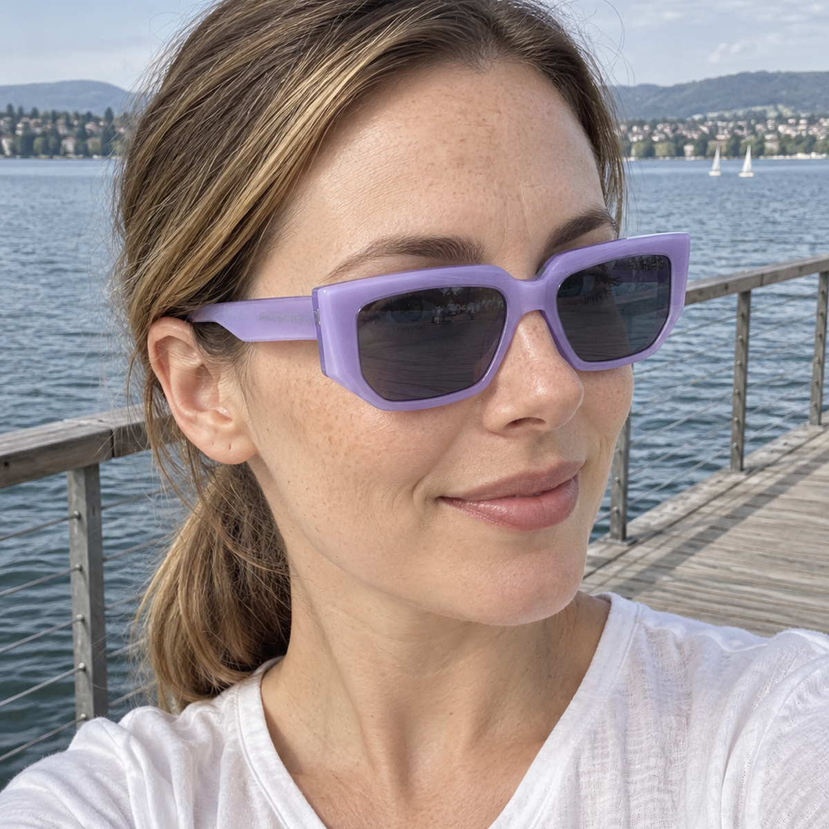 Zora sunglasses - Crystal Lavender / Smoke - UGC