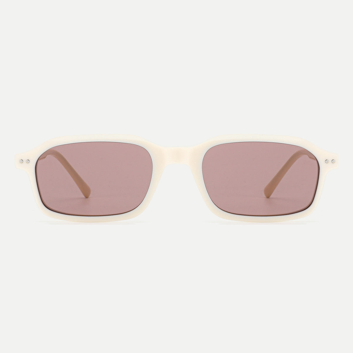 Cleo sunglasses - Ivory / Rose Brown - front view