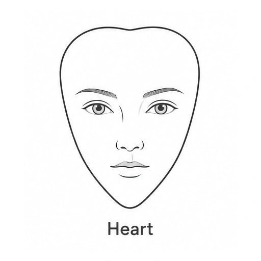 Heart face shape illustration