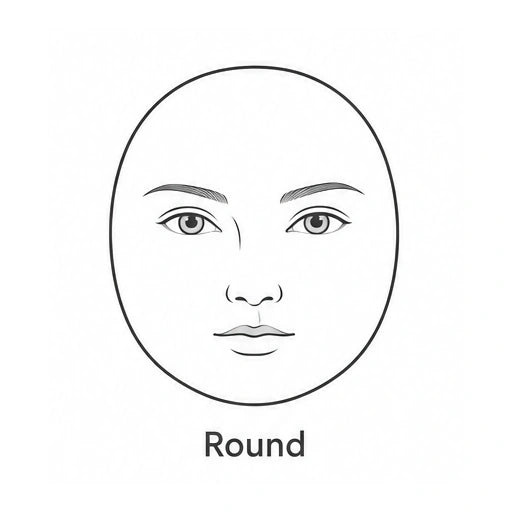 Round face shape illustration