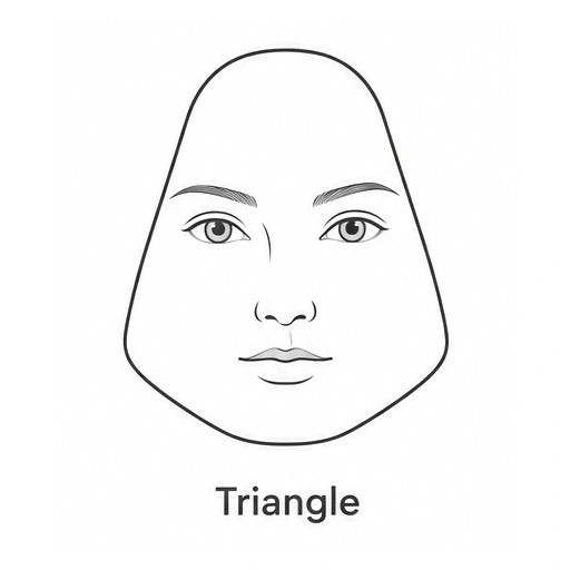 Triangle face shape illustration